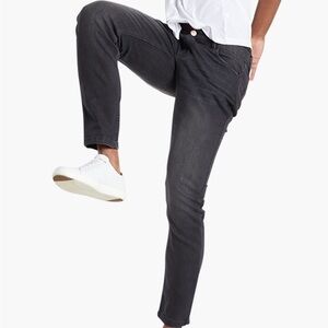 Mugsy Mens Black Mags Dark Gray Denim Jeans